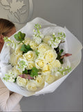 Soft Cloud - Premium Garden Roses, stock, seasonal blooms