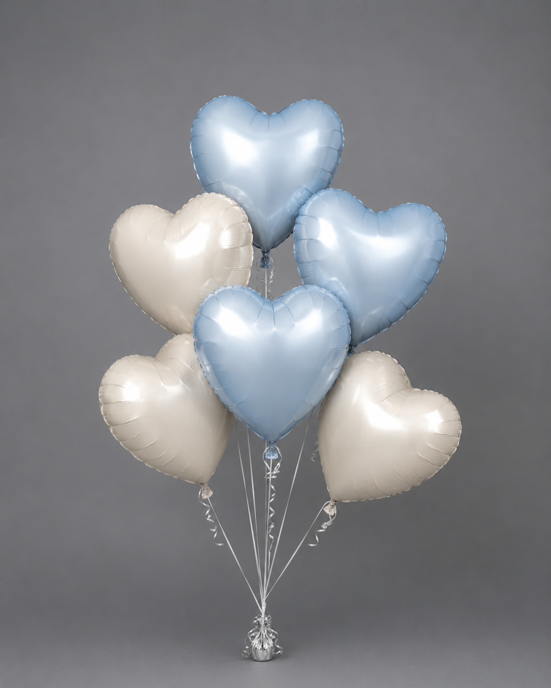 Pastel Blue Heart Balloon-  1 balloon
